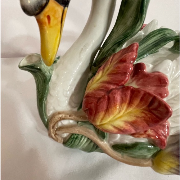 Fitz and Floyd Swan with Tulips Teapot/Pitcher - Picture 10 of 12